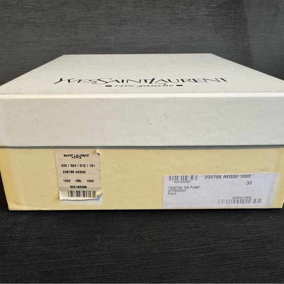 Yves Saint Laurent Shiny Black Heels - Picture 5 of 8